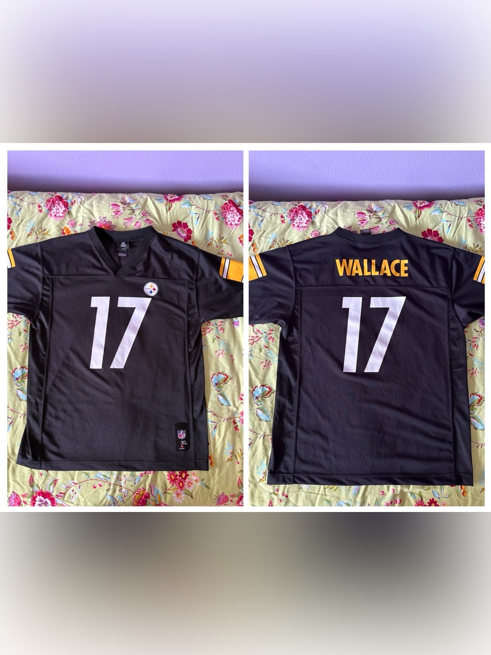 Pittsburgh Steelers x NFL Apparel x Mike Wallace #17 jersey men’s S or YXL